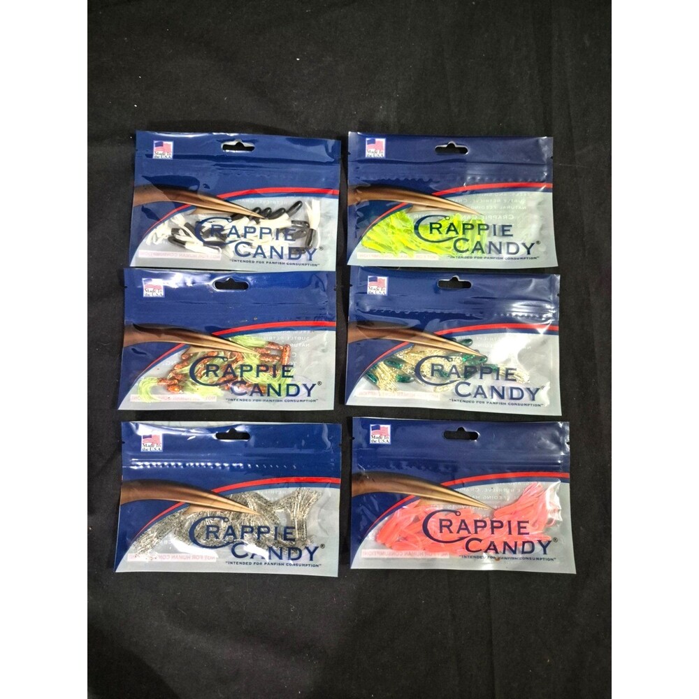 Crappie Bluegill Pan Fish Trout Crappie Candy Soft Plastic Baits 6pk's Lot #12
